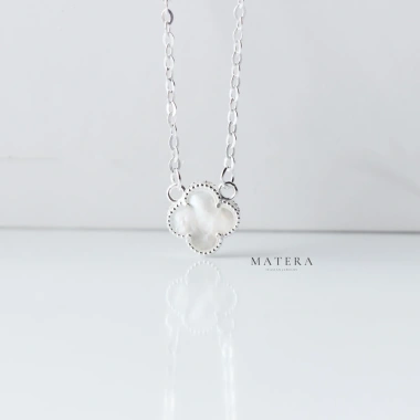 Dây chuyền bạc nữ MATERA S925 hoa 4 cánh may mắn 2 màu sang trọng - giá 868.500₫ 10