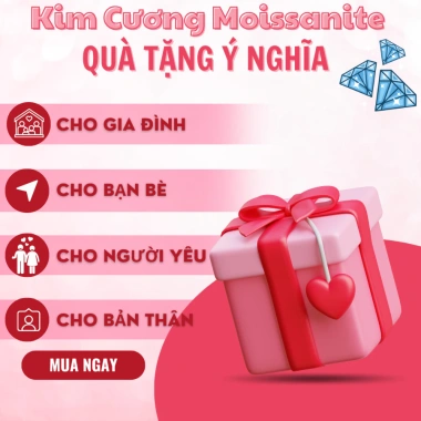Dây chuyền bạc nữ Moissanite 6ly GRA mặt vương miện lấp lánh - Giá 539.000₫