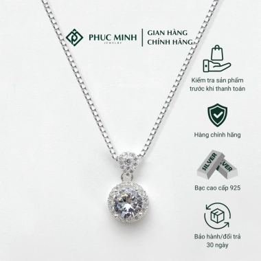 Dây chuyền bạc nữ PMJ 220 - Đá cao cấp lấp lánh sang trọng, giá chỉ 579.000₫