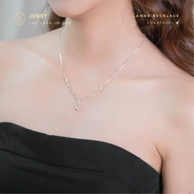 Dây chuyền bạc nữ S925 cao cấp JENSY Lamar - hình giọt nước lượn sóng, giảm còn 771.000đ 3