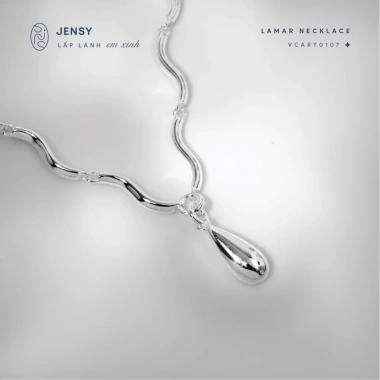 Dây chuyền bạc nữ S925 cao cấp JENSY Lamar - hình giọt nước lượn sóng, giảm còn 771.000đ 6