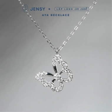 Dây chuyền bạc nữ S925 JENSY hình bướm Aya cao cấp – giảm còn 616.000đ, vòng cổ sang trọng