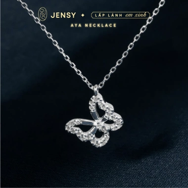 Dây chuyền bạc nữ S925 JENSY hình bướm Aya cao cấp – giảm còn 616.000đ, vòng cổ sang trọng