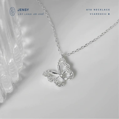 Dây chuyền bạc nữ S925 JENSY hình bướm Aya cao cấp – giảm còn 616.000đ, vòng cổ sang trọng