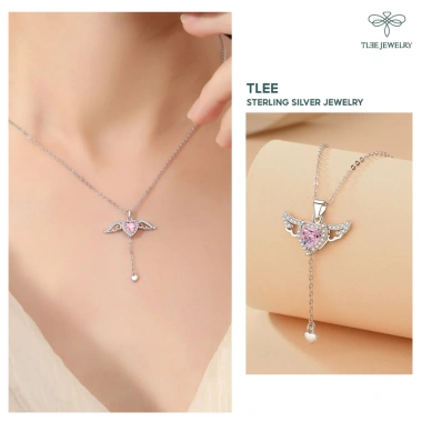 Dây chuyền bạc nữ TLEE cánh thiên thần Ofelia 925 xi bạch kim D239 - 816.000₫ 2