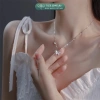 Dây chuyền bạc nữ TLEE D305 - Dây hoa chặn, mặt hồ điệp đá lấp lánh, chỉ 572k 4