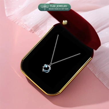Dây chuyền bạc nữ TLEE Dreamy Moon trăng sao đá moonstone lấp lánh - Giá 510k