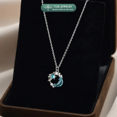 Dây chuyền bạc nữ TLEE Dreamy Moon trăng sao đá moonstone lấp lánh - Giá 510k 7 Dây chuyền bạc nữ TLEE Dreamy Moon trăng sao đá moonstone lấp lánh - Giá 510k 7