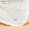 Dây chuyền bạc nữ TLEE nơ tiểu thư nạm đá cao cấp - Giá ưu đãi 624.000 VND 3