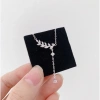 Dây chuyền bạc nữ TLEE tán lá đính đá cá tính - Giá giảm 22 chỉ 780.000 VND 2