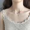 Dây chuyền bạc nữ TLEE tán lá đính đá cá tính - Giá giảm 22 chỉ 780.000 VND 4