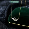 Dây chuyền bạc nữ TLEE - Vòng cổ cánh hồ điệp ghép đôi, nữ tính, sáng lấp lánh, giá 624k 4