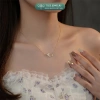 Dây chuyền bạc nữ TLEE - Vòng cổ cánh hồ điệp ghép đôi, nữ tính, sáng lấp lánh, giá 624k 8