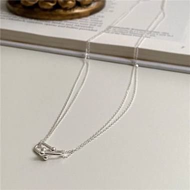 Dây chuyền bạc nữ TLEE - Vòng cổ móc kép trơn cá tính, giảm còn 960.000đ 4 Dây chuyền bạc nữ TLEE - Vòng cổ móc kép trơn cá tính, giảm còn 960.000đ 4