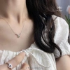 Dây chuyền bạc nữ TLEE - Vòng cổ trái tim đá mix, chuỗi bi bóng, giá 672k 5