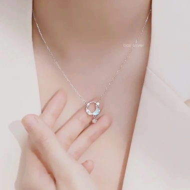 Dây chuyền bạc nữ Tyche Ocean nạm đá chốt khóa cao cấp, phù hợp đi học, đi chơi, đi làm 9 Dây chuyền bạc nữ Tyche Ocean nạm đá chốt khóa cao cấp, phù hợp đi học, đi chơi, đi làm 9
