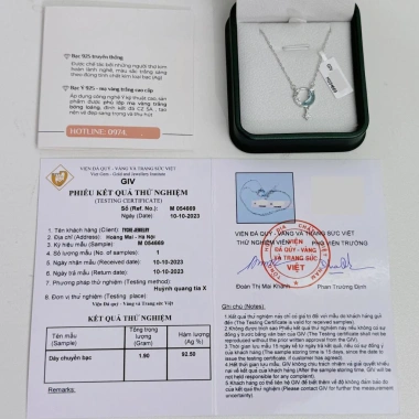 Dây chuyền bạc nữ Tyche Ocean nạm đá - chốt khóa cao cấp, trẻ trung thích hợp học, chơi, làm - 285k