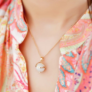 Dây chuyền bạc PMJ47 Opal đá mắt mèo - Vòng cổ sang trọng, giảm giá 579k