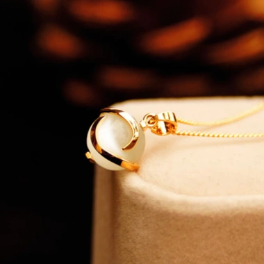 Dây chuyền bạc PMJ47 Opal đá mắt mèo - Vòng cổ sang trọng, giảm giá 579k
