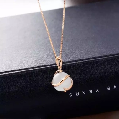 Dây chuyền bạc PMJ47 Opal đá mắt mèo - Vòng cổ sang trọng, giảm giá 579k