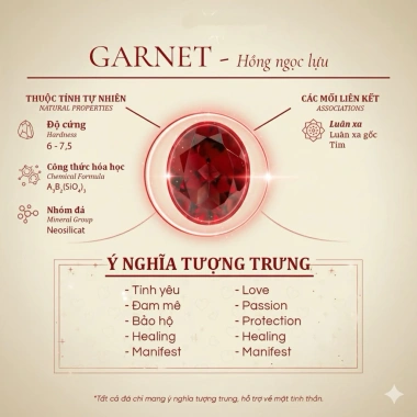 Dây chuyền bạc S925 đính garnet rượu vang 5x7mm - Nữ thần tình yêu, may mắn, giá 650.000đ 3