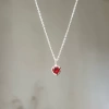 Dây chuyền bạc S925 đính garnet rượu vang 5x7mm - Nữ thần tình yêu, may mắn, giá 650.000đ 9