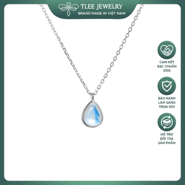 Dây chuyền bạc TLEE mặt moonstone giọt nước D240 - Giá ưu đãi 624.000 VND