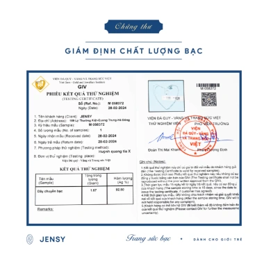 Dây chuyền bạc tròn đính đá JENSY Blink String VCVAA057 - Vòng cổ 925 nữ 419k