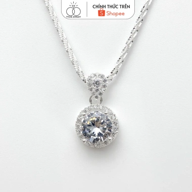Dây Chuyền Bạc Tyche Aura Đính Đá Cao Cấp - Vòng Cổ Nữ Sang Trọng, Sáng Lấp Lánh, Giá 285k