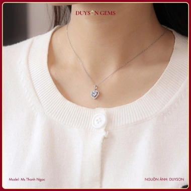 Dây chuyền bạc Ý 925 trái tim đá thiên nhiên Garnet Topaz Citrine Peridot Amethyst phong thủy may mắn giảm giá 750k 7