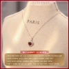 Dây chuyền bạc Ý 925 trái tim đá thiên nhiên Garnet Topaz Citrine Peridot Amethyst phong thủy may mắn giảm giá 750k 9