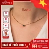 Dây chuyền Choker Blacka Chain JESMEE Titanium xoắn vát đá đen - Giá 349.000đ