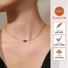 Dây chuyền Choker Blacka Chain JESMEE Titanium xoắn vát đá đen - Giá 349.000đ 2
