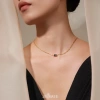 Dây chuyền Choker Blacka Chain JESMEE Titanium xoắn vát đá đen - Giá 349.000đ 6