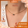 Dây chuyền Choker Blacka Chain JESMEE Titanium xoắn vát đá đen - Giá 349.000đ 9