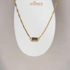 Dây chuyền Choker Blacka Chain JESMEE Titanium xoắn vát đá đen - Giá 349.000đ 10