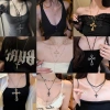 Dây chuyền chữ thập Gothic xương cổ - Phụ kiện thời trang nữ giảm giá 27.260 VND