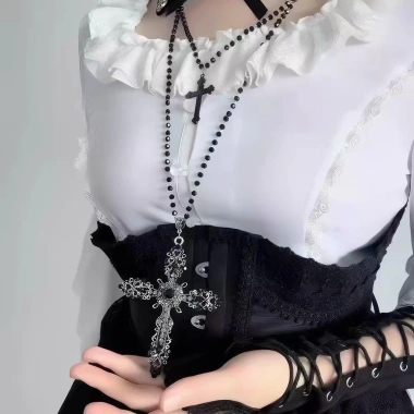 Dây chuyền chữ thập Gothic xương cổ - Phụ kiện thời trang nữ giảm giá 27.260 VND 2