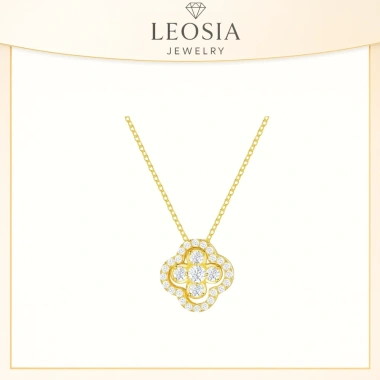 Dây chuyền cỏ bốn lá mạ vàng 14K LEOSIA LSA02 - Sang trọng, giá ưu đãi 950k