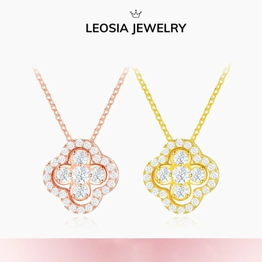 Dây chuyền cỏ bốn lá mạ vàng 14K LEOSIA LSA02 - Sang trọng, giá ưu đãi 950k 4 Dây chuyền cỏ bốn lá mạ vàng 14K LEOSIA LSA02 - Sang trọng, giá ưu đãi 950k 4