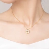 Dây chuyền cỏ bốn lá mạ vàng hình trái tim LSA05 LEOSIA cao cấp quà sinh nhật 650k 3