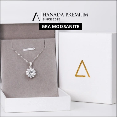 Dây chuyền Đá Moissanite 6.5mm Bạc 925 - Hoa Hướng Dương, Quà Tặng Hanada 1.883, 950.000₫