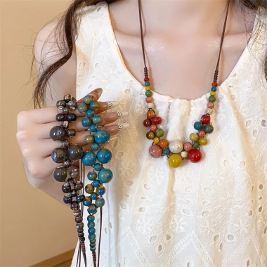 Dây chuyền dệt chuỗi hạt Bohemian Vintage, phong cách dân tộc cho nữ - 66.740₫