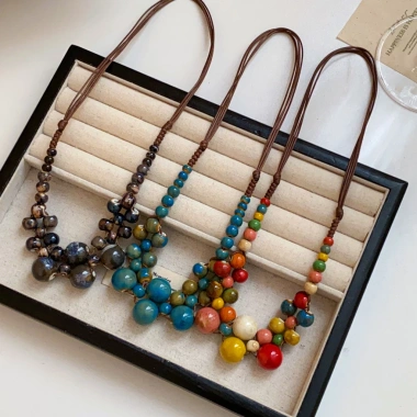 Dây chuyền dệt chuỗi hạt Bohemian Vintage, phong cách dân tộc cho nữ - 66.740₫