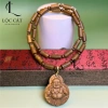 Dây chuyền Di Lạc Trầm hương Lộc Cát 6-8mm phong thủy may mắn - Giá ưu đãi 350.000 VNĐ