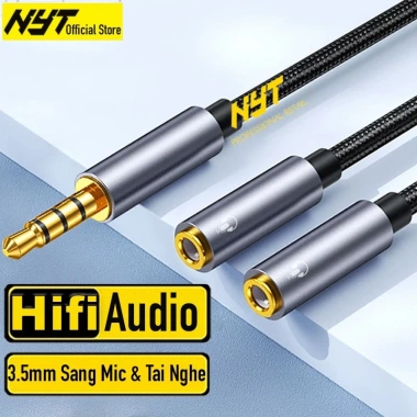 Dây Chuyển Đổi 3.5mm Mic & Tai Nghe NYT Bện Dù Đầu Hợp Kim BH 12T – Giá 59.000 VNĐ 10