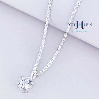 Dây Chuyền Duy Hiển Single Stone Bạc S990 Đơn Giản Sang Trọng Cá Tính 769.000 VND