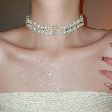 Dây chuyền hai lớp mặt thánh giá, chuỗi hạt thời thượng, nhẹ nhàng, sang trọng 60,160₫