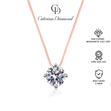 Dây chuyền kim cương Moissanite 0,8ct Caterina bạc sterling tròn - Giá giảm 1.640.000 VND 10 Dây chuyền kim cương Moissanite 0,8ct Caterina bạc sterling tròn - Giá giảm 1.640.000 VND 10
