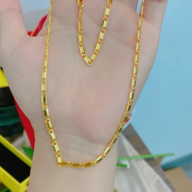 Dây chuyền mạ vàng 3 chỉ, dây đốt nam nữ màu 24 - Giảm còn 65.000đ 5